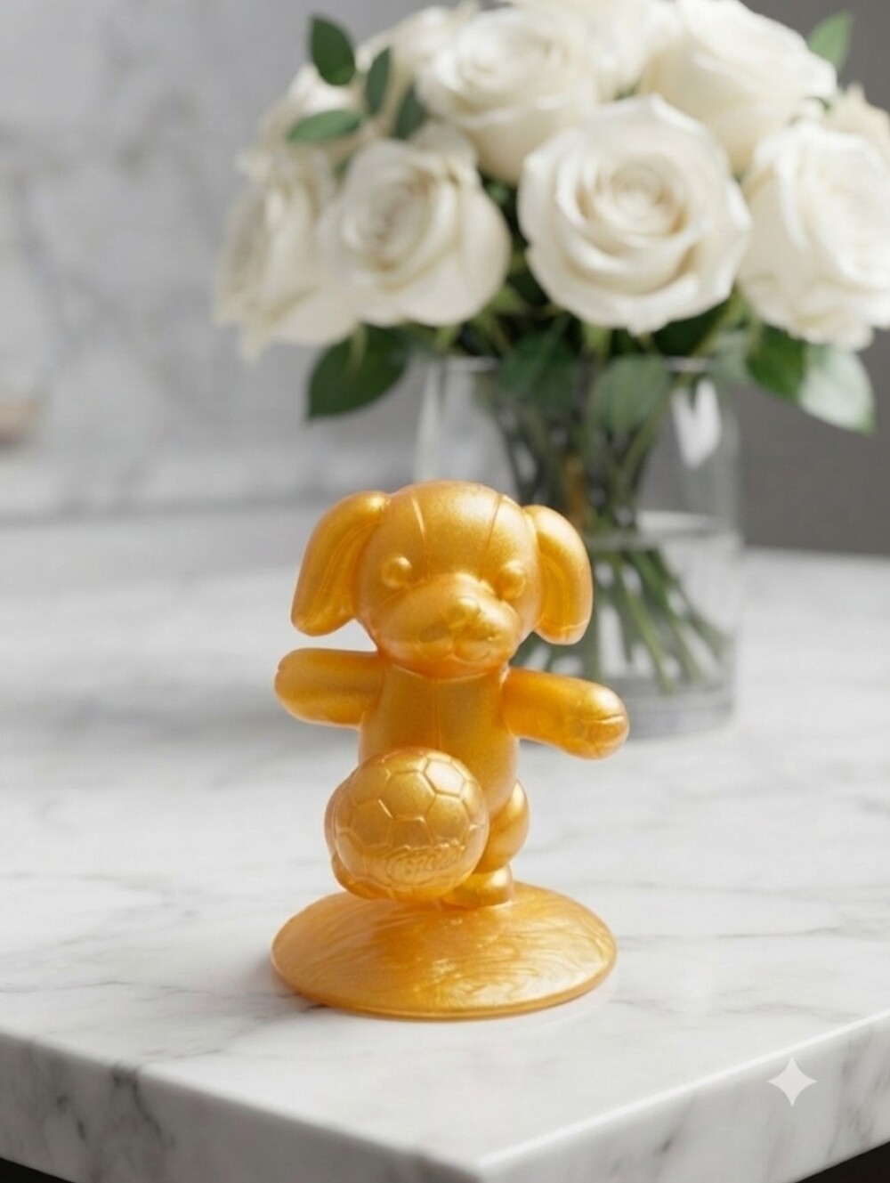 Raising Cane’s Golden STRIKER Cane Dog Mascot Figurine Soccer Ball Toy ☆ Rare☆